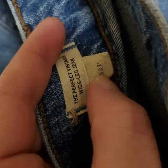 MADEWELL The Perfect Vintage Patch Pocket Wide Leg Jeans Sz 32P - Picture 11 of 12